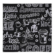 DII Coffee Chalkboard Cloth Napkins - Set of 4