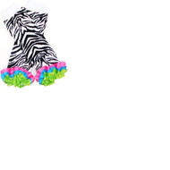 Zebra Ribbon Ruffle Leg Warmers