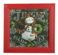 16" Jingle All The Way Snowman Print