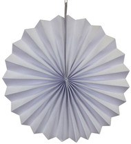 Paper Pinwheel Hanging Decoration, White, 16 inch