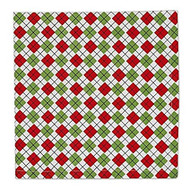 Red & Green Argyle Cloth Napkins - Set of 4