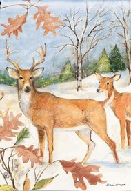 Studio M Winter Deer Garden Flag