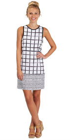 Rosie White & Black Shift Dress (Large)