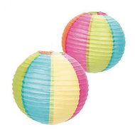 Beach Ball Paper Lanterns - Set of 2