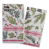 Greenery Stripe Hostess Paper Napkins