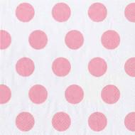 Big Dots Soft Pink Cocktail Napkin