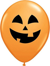 11" Latex Jack O Lantern Balloons - Set of 6