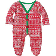 Baby Boys Fair Isle Footed One Piece (3-6 months)