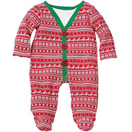 Baby Boys Fair Isle Footed One Piece (0-3 months)