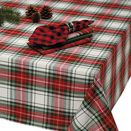 Holiday Plaid Tablecloth 60" x 104"