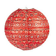 Red Bandana Lantern - Set of 2
