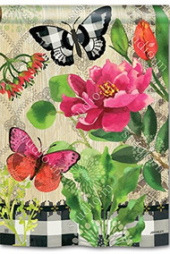 Butterflies in Check House Flag