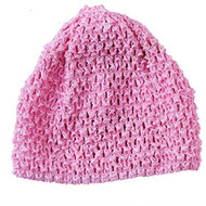 Baby Girls Crocheted Pink Hat