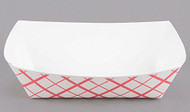 Red Check Paper Food Tray - Pkg of 25