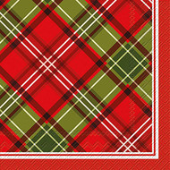 Plaid Paper Cocktail Napkin