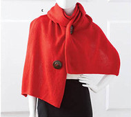 Convertible Red Shrug with Button