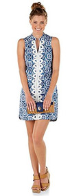 Mia Blue Embroidered Dress
