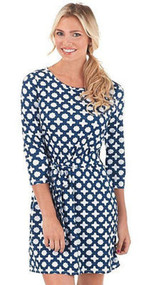 Mud Pie Courtney Navy Clover Dress (Small)