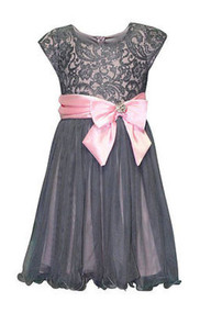 Girls Bonnie Jean Sequin Lace Dress