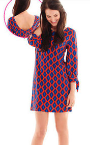 Mud Pie Anderson Red/Navy Dress - Medium