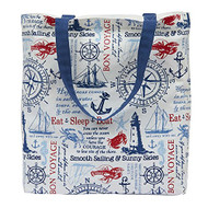 Maritime Lighthouse Printed Tote Bag