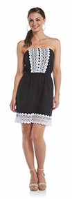 Mud Pie Black Bliss Strapless Dress, Small