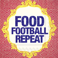 Food Football Repeat Cocktail Napkin
