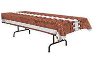 Plastic Football Pigskin Tablecloth 52" x 108"