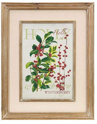 R Z Holly Framed Botanical Print 20.5”L X 26”H