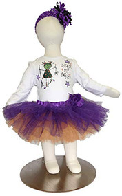 K K Baby Girls Halloween Onesie, Tutu Headband Outfit Under My Spell 0-6 Months