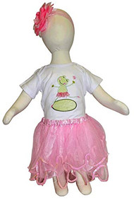 K K Baby Girls Froggie Onesie, Tutu Headband Outfit Frog Lillypad 6-12 Months