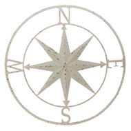 30" Cream Compass Star Hanging Sign
