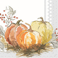 Painted Pumpkin Luncheon Paper Napkins