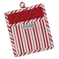 Red & White Stripe Potholder