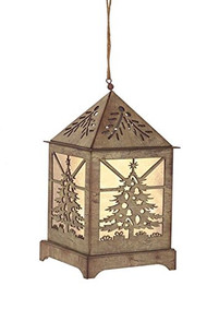 Tree Lantern Ornament w/ 6 hr Timer - 6.5" high
