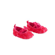 Baby Girls Fuchsia Lace Shoes