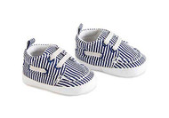 Baby Boys Blue & White Stripe Shoes 0-6 months