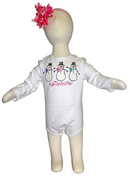 K K Baby Girls Let It Snow Onesie and Headband 6-12 Months