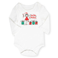 Santa's Little Helper Long Sleeve Onesie - 6-12 months