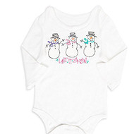 Snowman Long Sleeve Onesie - 6-12 Months
