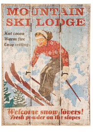 Mountain Ski Lodge Print