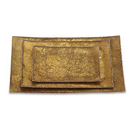 Stacked Gold Tin Tray Set