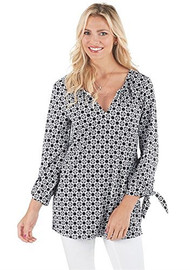 Mud Pie Kingsley Black Pool Tile Tunic