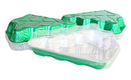Aluminum Foil Disposable Tree Baking Pans with Clear Plastic Lids - Set of 5