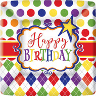 Birthday Party Fun Dessert Paper Plates 7" Set of 8