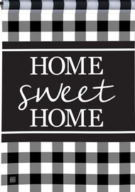 Black and White Check Garden Flag, Summer Flag