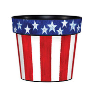 Stars and Stripes Forever 6" Planter, Patriotic Planter, Summer, Outside/Indoor, Gardening, Pot,