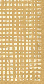 Gold Plaid Hostess Paper Napkin 16 count