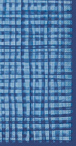 Blue Plaid Hostess Paper Napkin 16 count