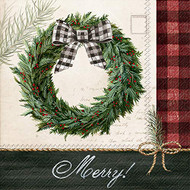 Buffalo Wreath Cocktail Napkin 20 ct